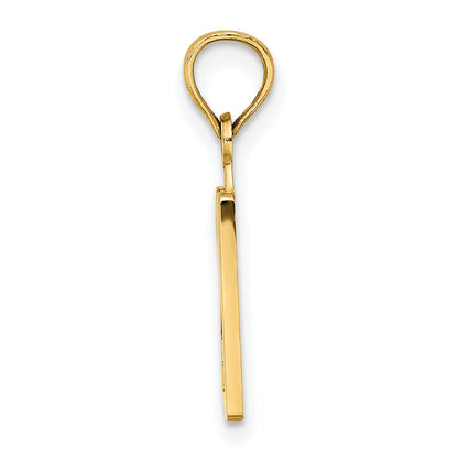 14k Yellow Gold Polished Number 20 Pendant