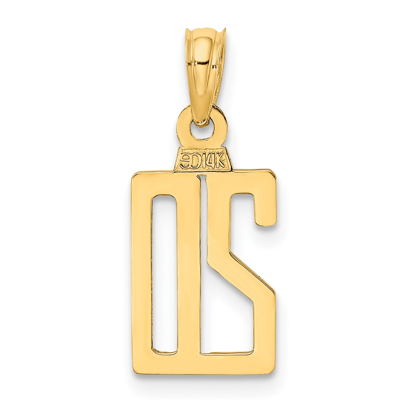 14k Polished Number 20 Pendant