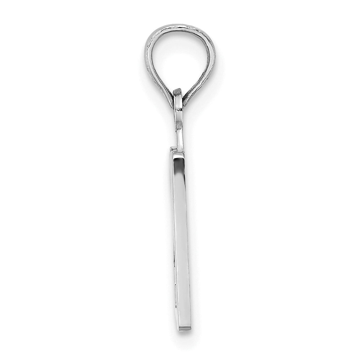 14K White Polished Number 20 Pendant