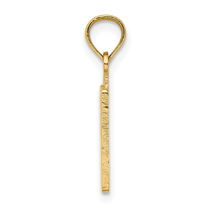 14k Yellow Gold Polished Number 50 Pendant