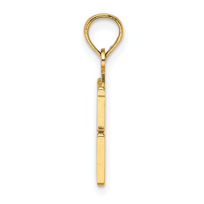 14k Yellow Gold Polished Number 75 Pendant