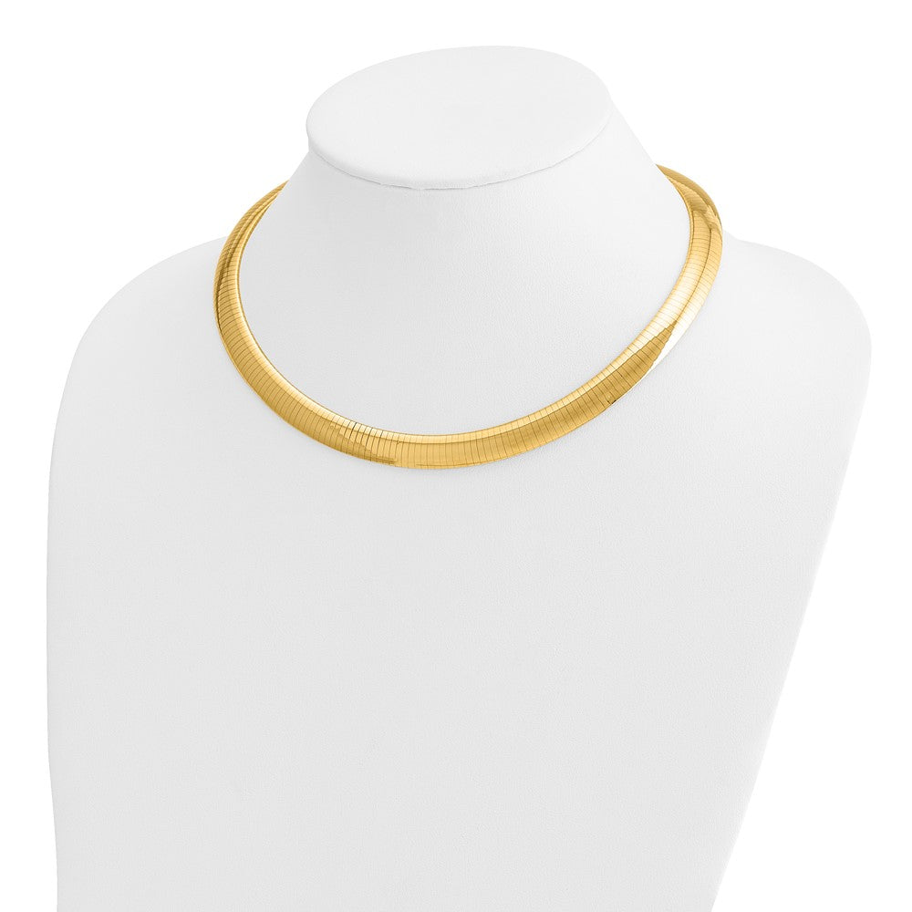 14k 10mm Domed Omega Necklace