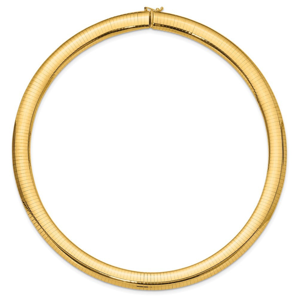 14k 10mm Domed Omega Necklace