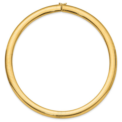 14k 10mm Domed Omega Necklace