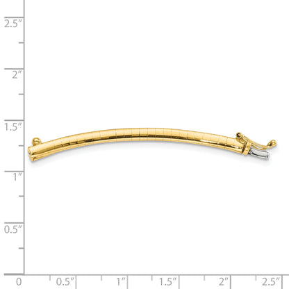14k 3mm Lightweight Domed Omega 2 inch Extender for Necklace