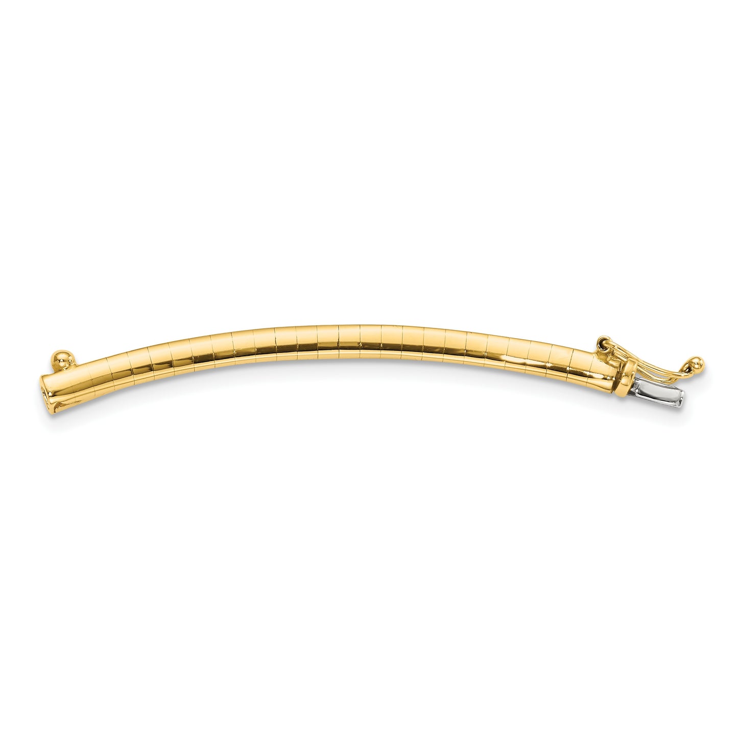 14k 3mm Lightweight Domed Omega 2 inch Extender for Necklace