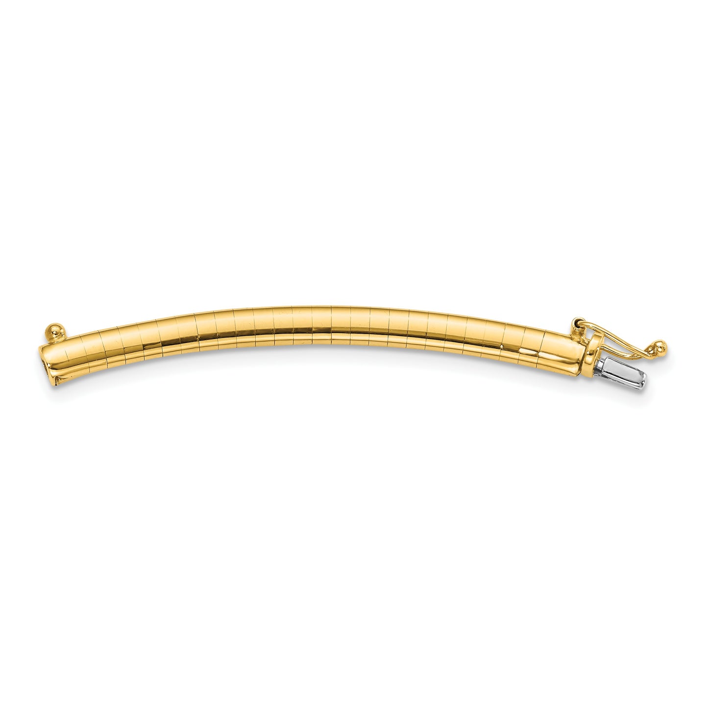 14k 4mm Lightweight Domed Omega 2 inch Extender for Necklace