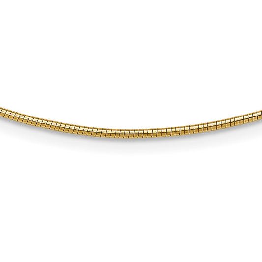 14K Yellow Gold 1.4mm Round Omega