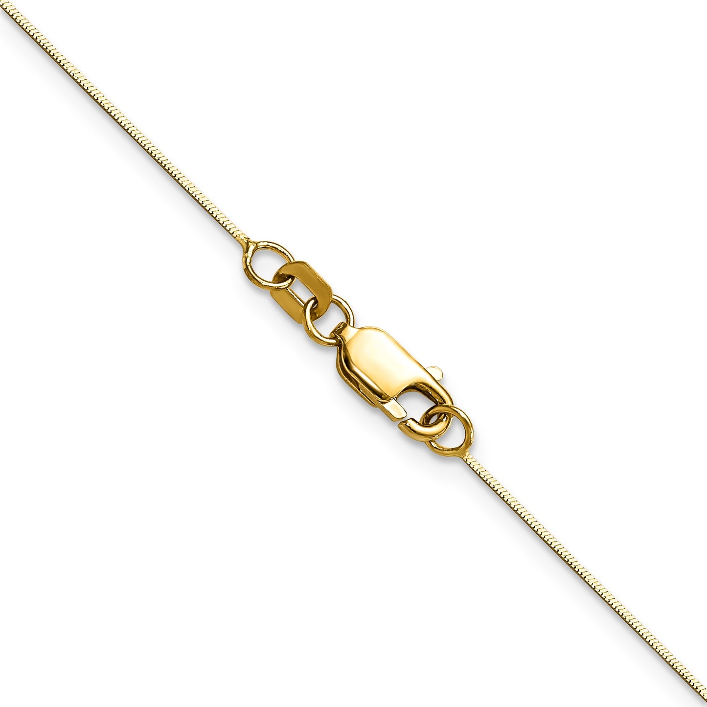 14K 18 inch .5mm Octagonal Snake with Lobster Clasp Chain
