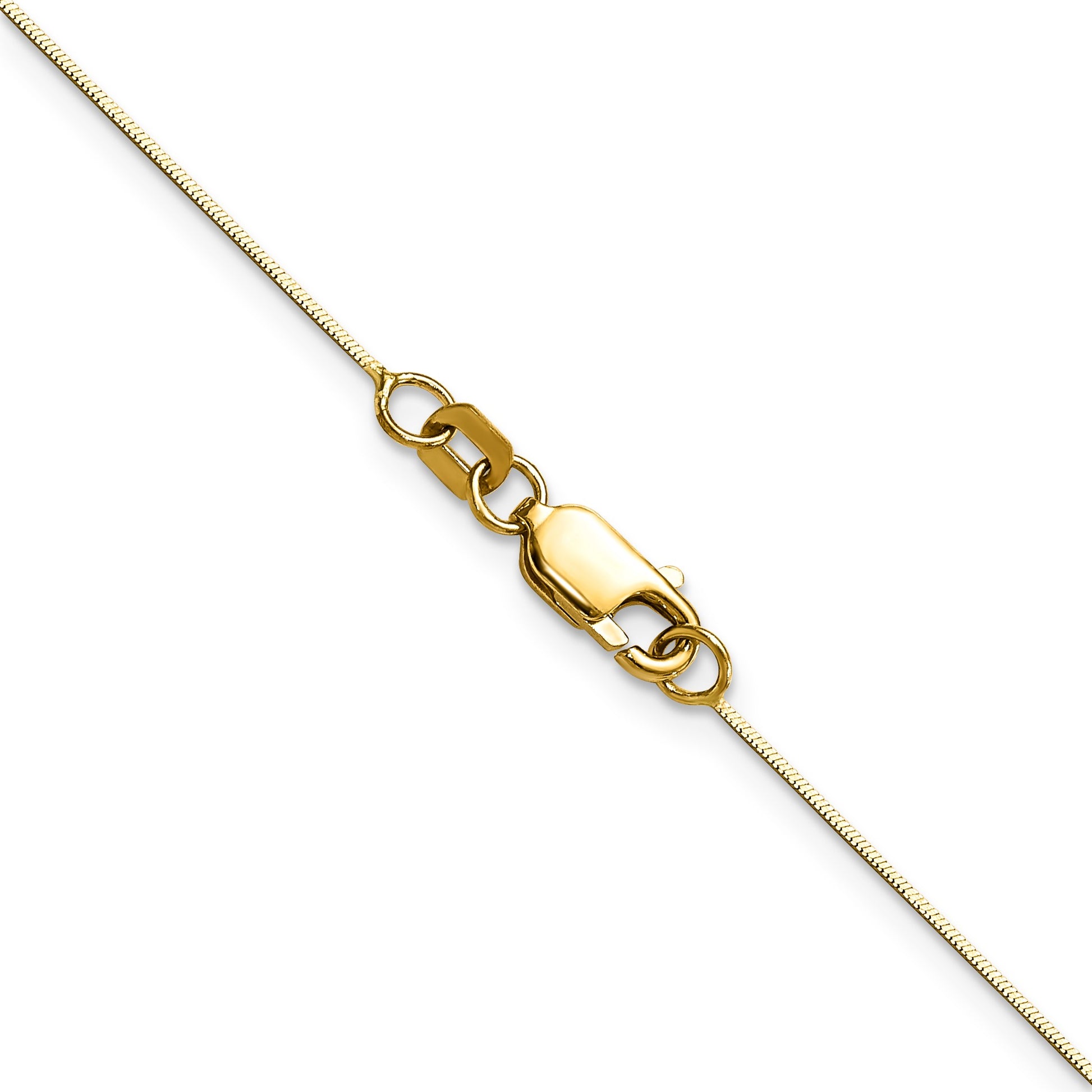 14K 18 inch .5mm Octagonal Snake with Lobster Clasp Chain
