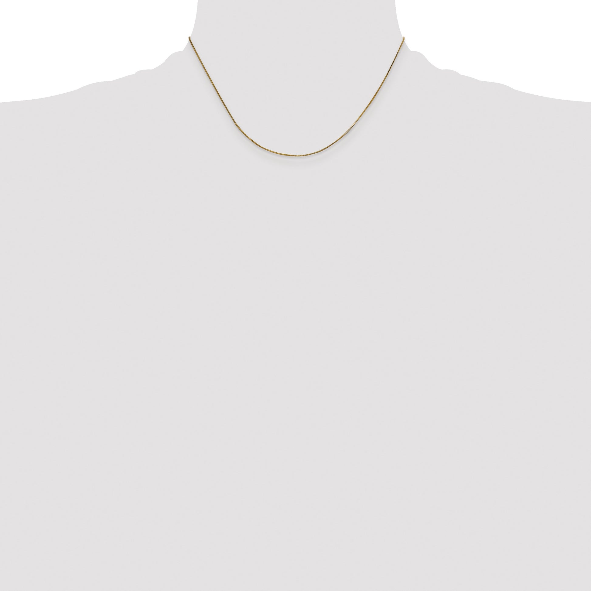 14K 16 inch .5mm Octagonal Snake with Lobster Clasp Chain