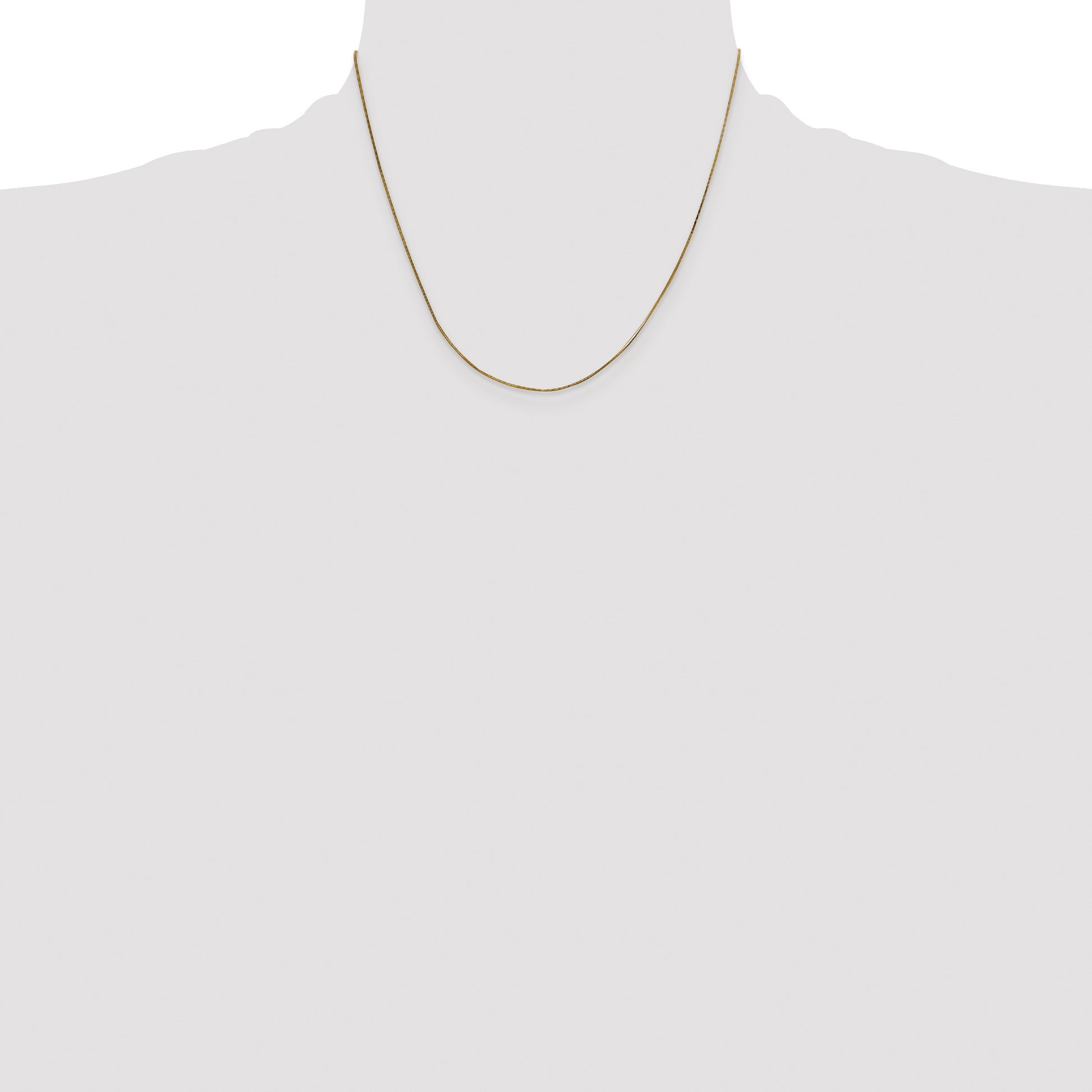 14K 18 inch .5mm Octagonal Snake with Lobster Clasp Chain