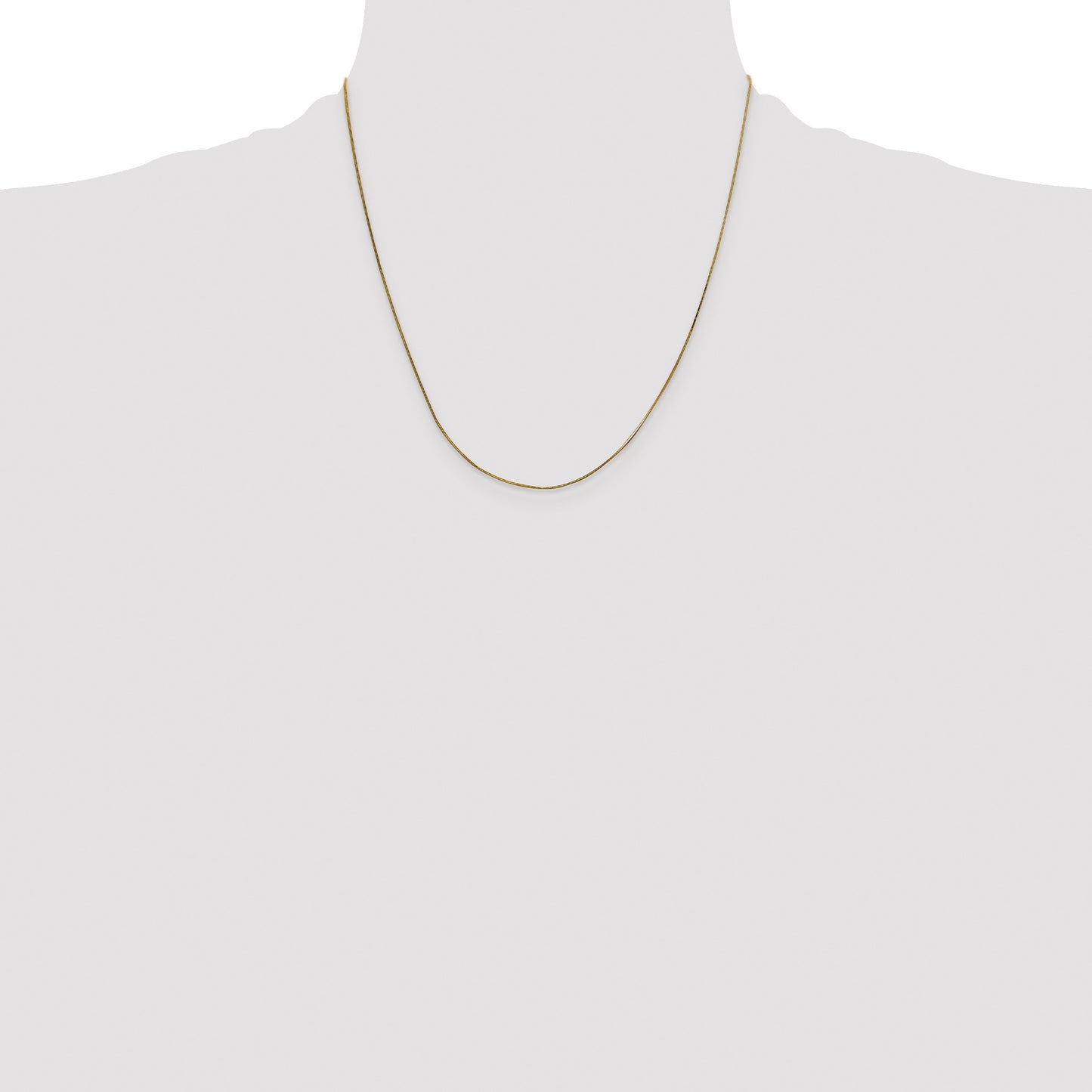 14K 20 inch .5mm Octagonal Snake with Lobster Clasp Chain