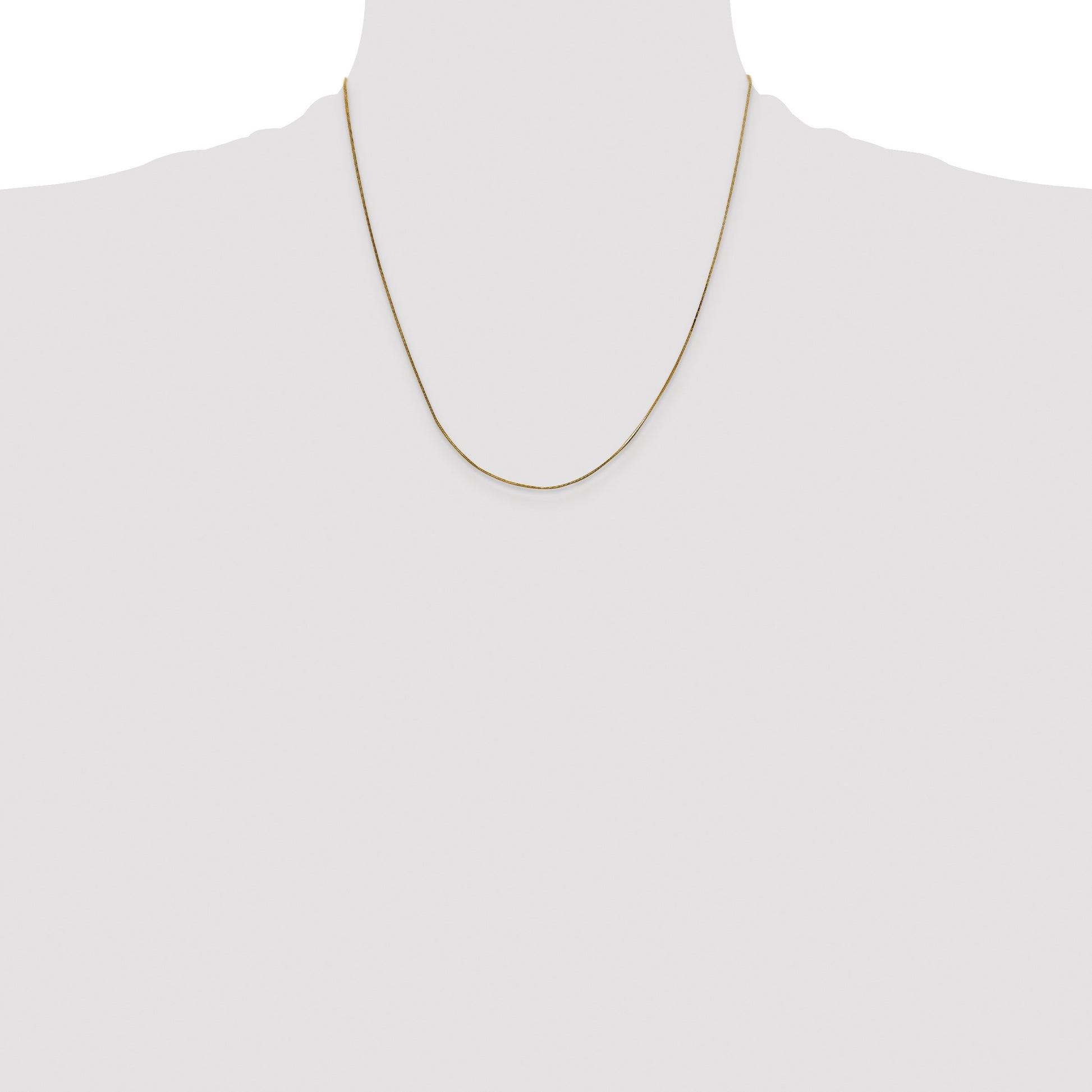 14K 20 inch .5mm Octagonal Snake with Lobster Clasp Chain
