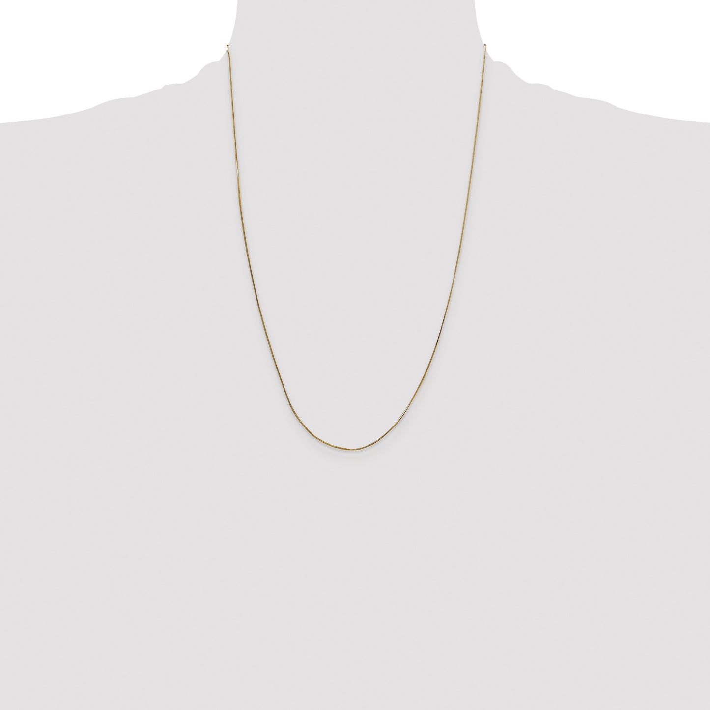 14K 24 inch .5mm Octagonal Snake with Lobster Clasp Chain