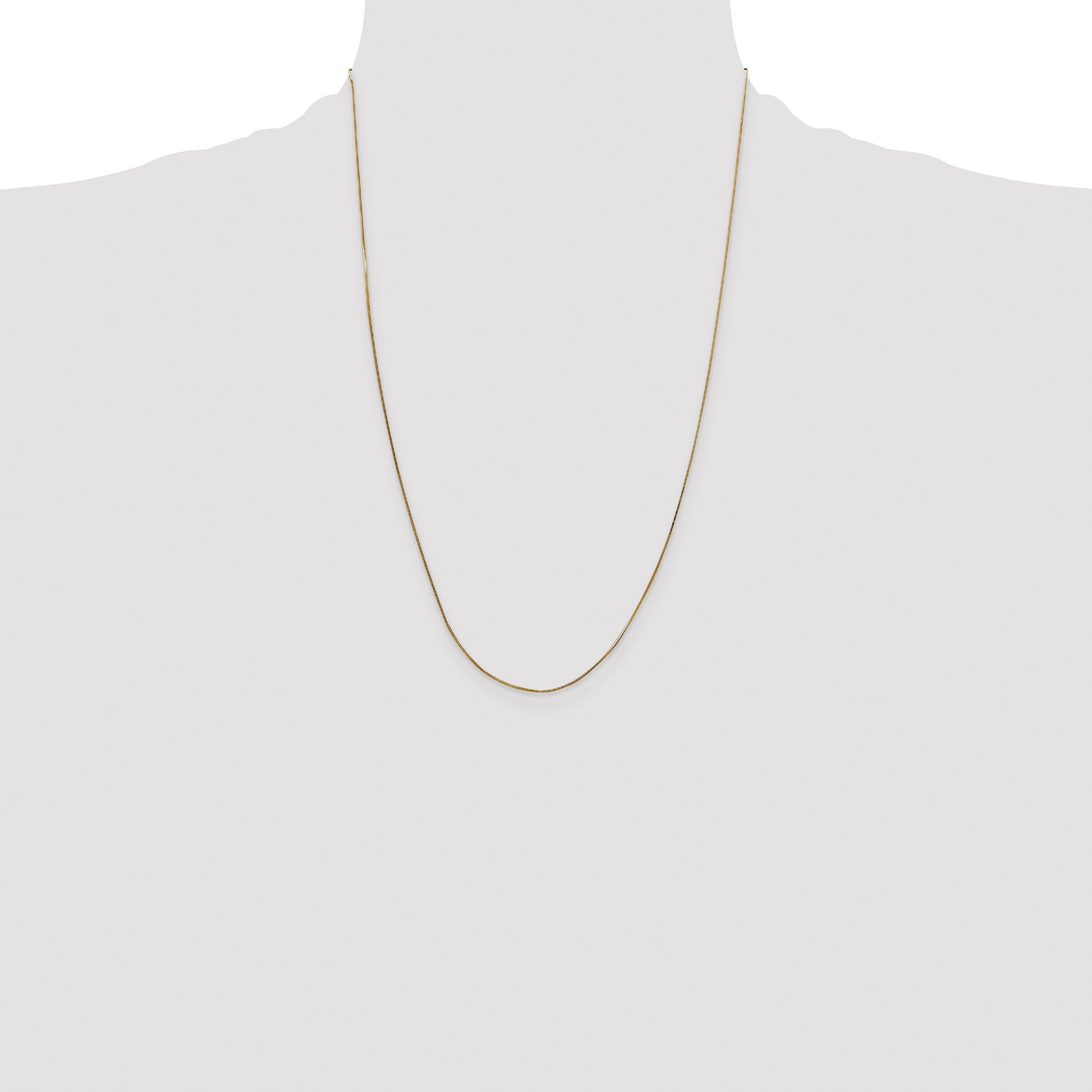14K 24 inch .5mm Octagonal Snake with Lobster Clasp Chain