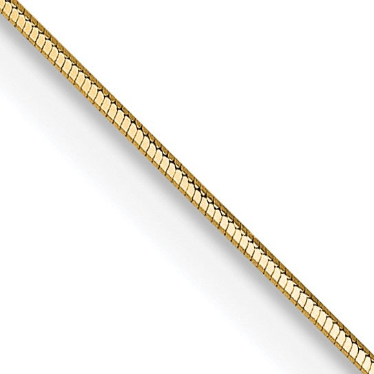 14K 18 inch .5mm Octagonal Snake with Lobster Clasp Chain