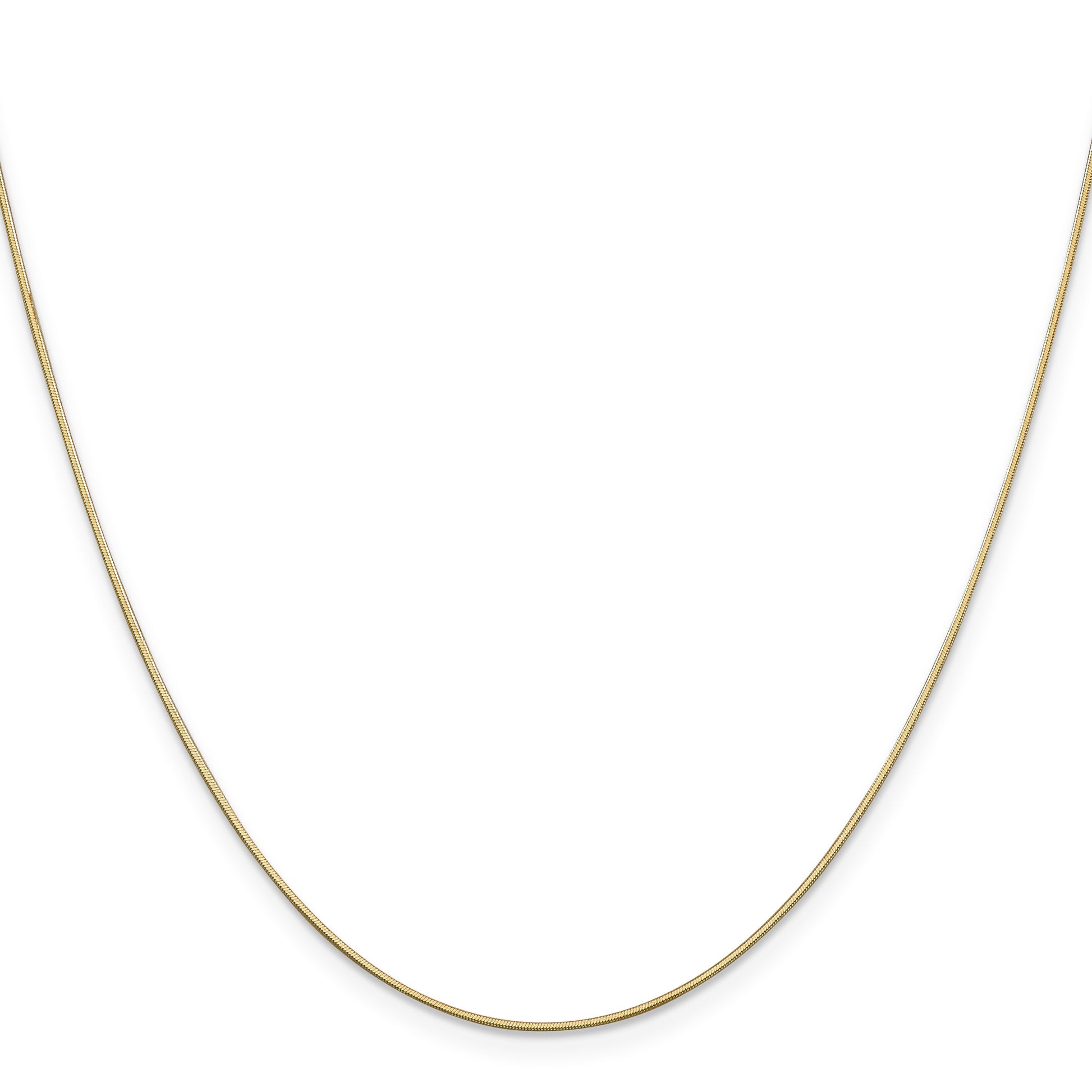 14K 30 inch .6mm Octagonal Snake with Lobster Clasp Chain