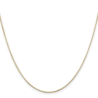 14K 30 inch .6mm Octagonal Snake with Lobster Clasp Chain