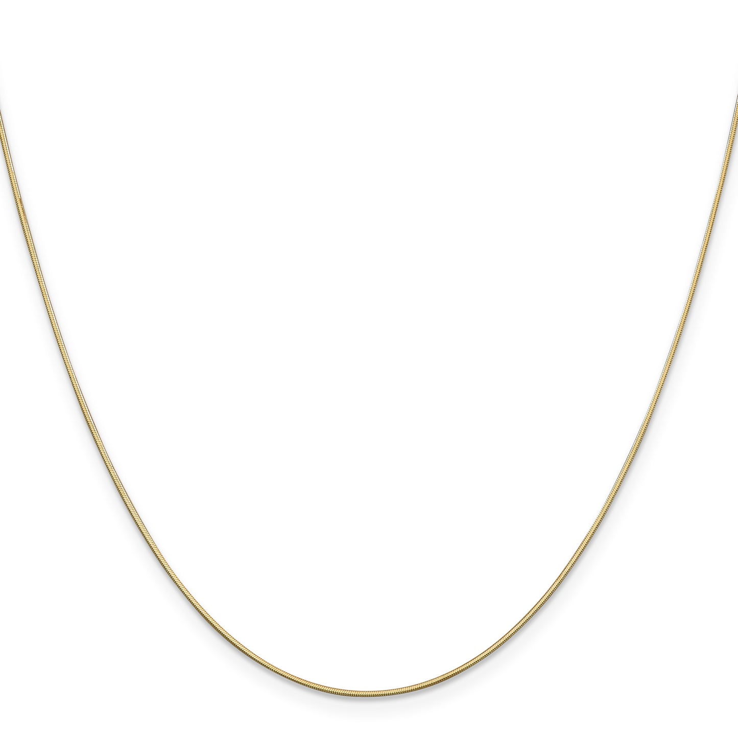14K 20 inch .6mm Octagonal Snake with Lobster Clasp Chain