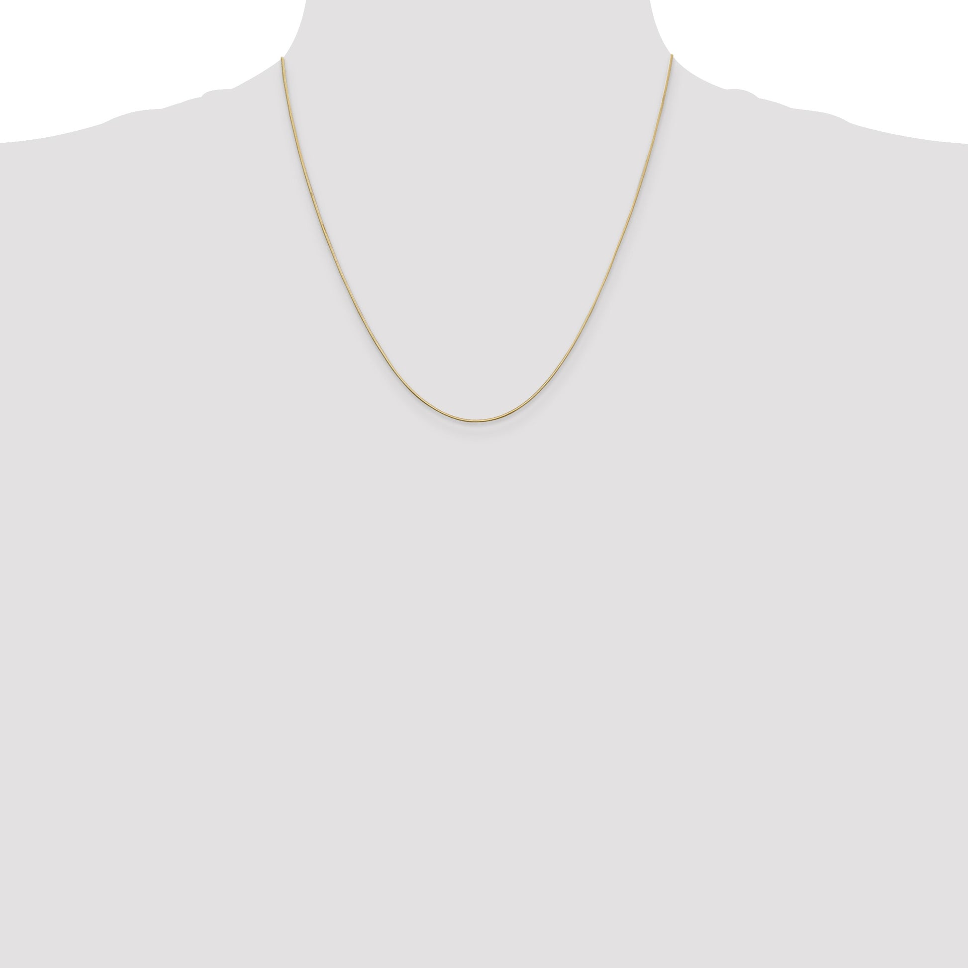 14K 20 inch .6mm Octagonal Snake with Lobster Clasp Chain