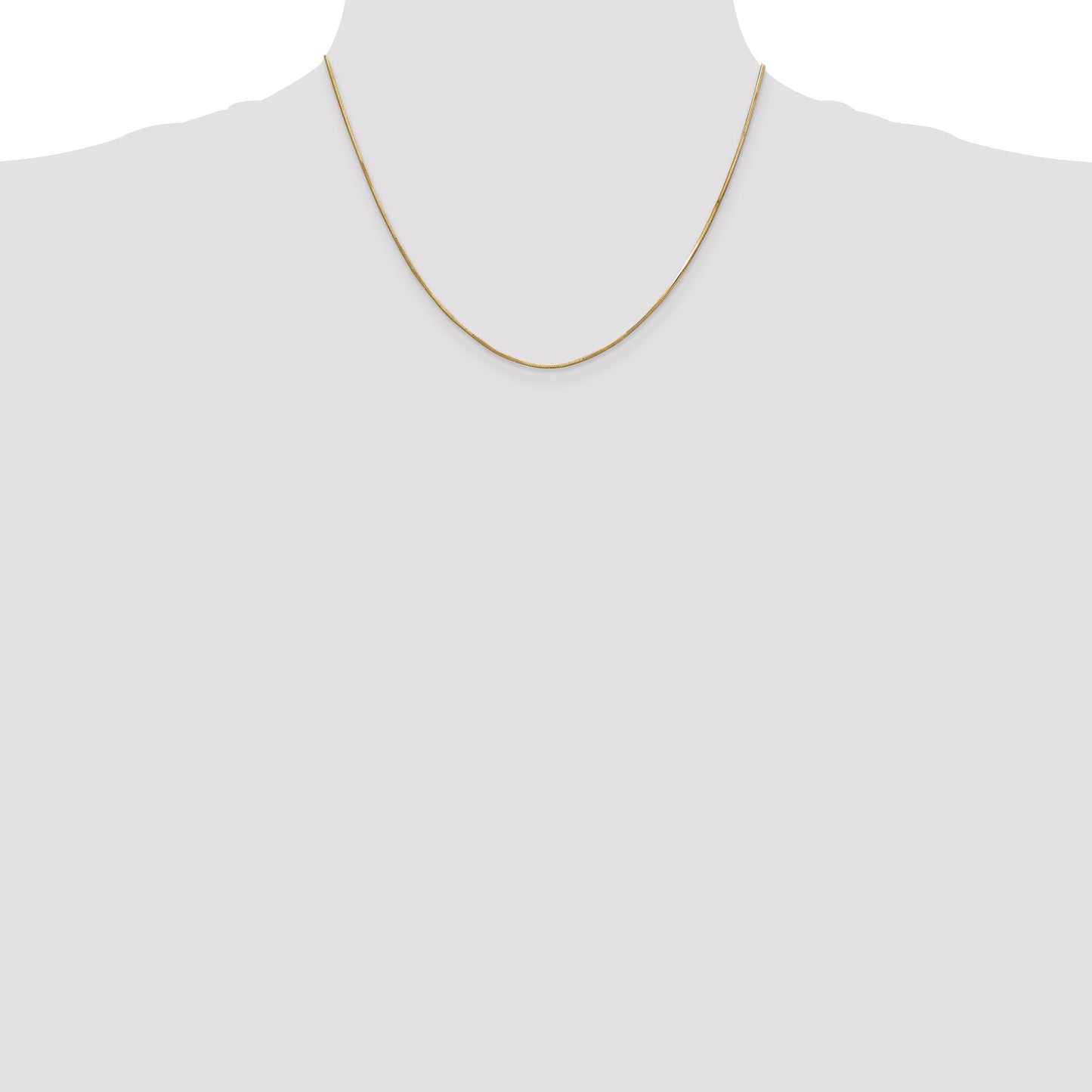 14K 18 inch .8mm Octagonal Snake with Lobster Clasp Chain