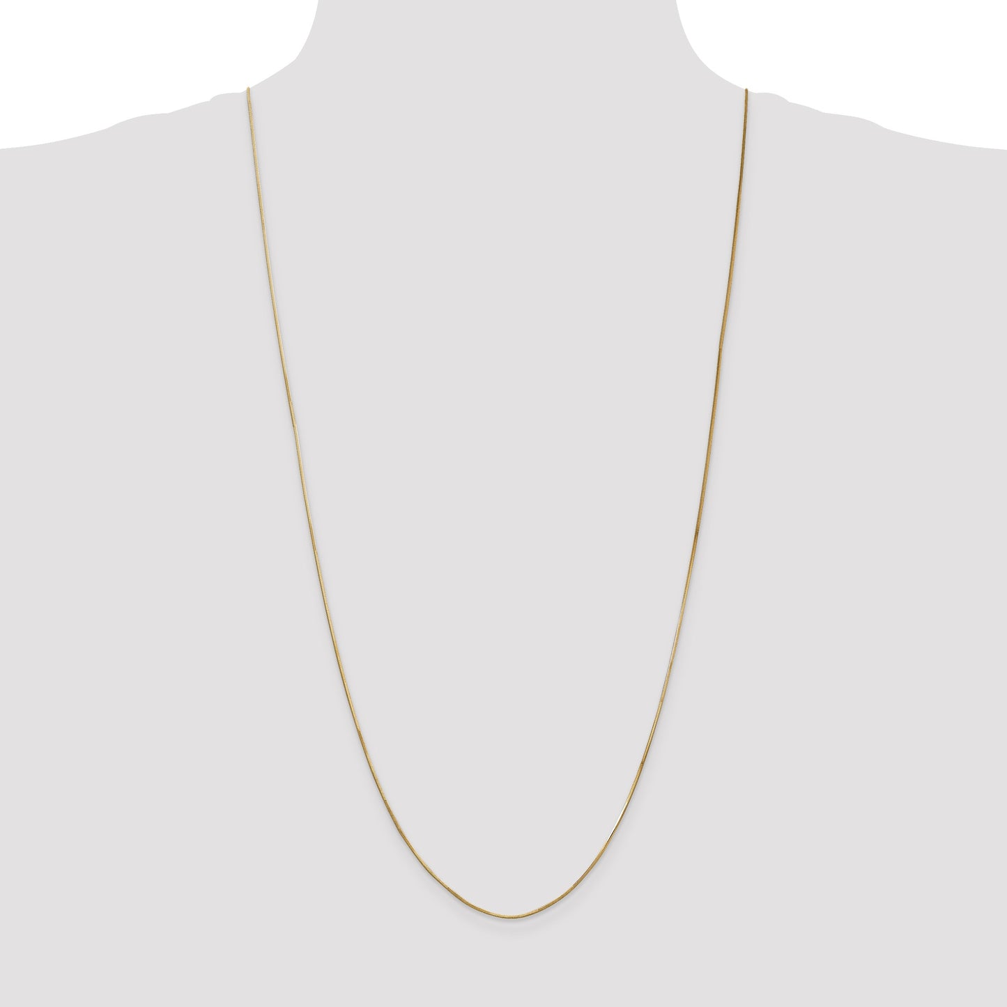14K 30 inch .8mm Octagonal Snake with Lobster Clasp Chain