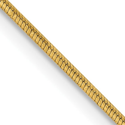 14K 24 inch .8mm Octagonal Snake with Lobster Clasp Chain