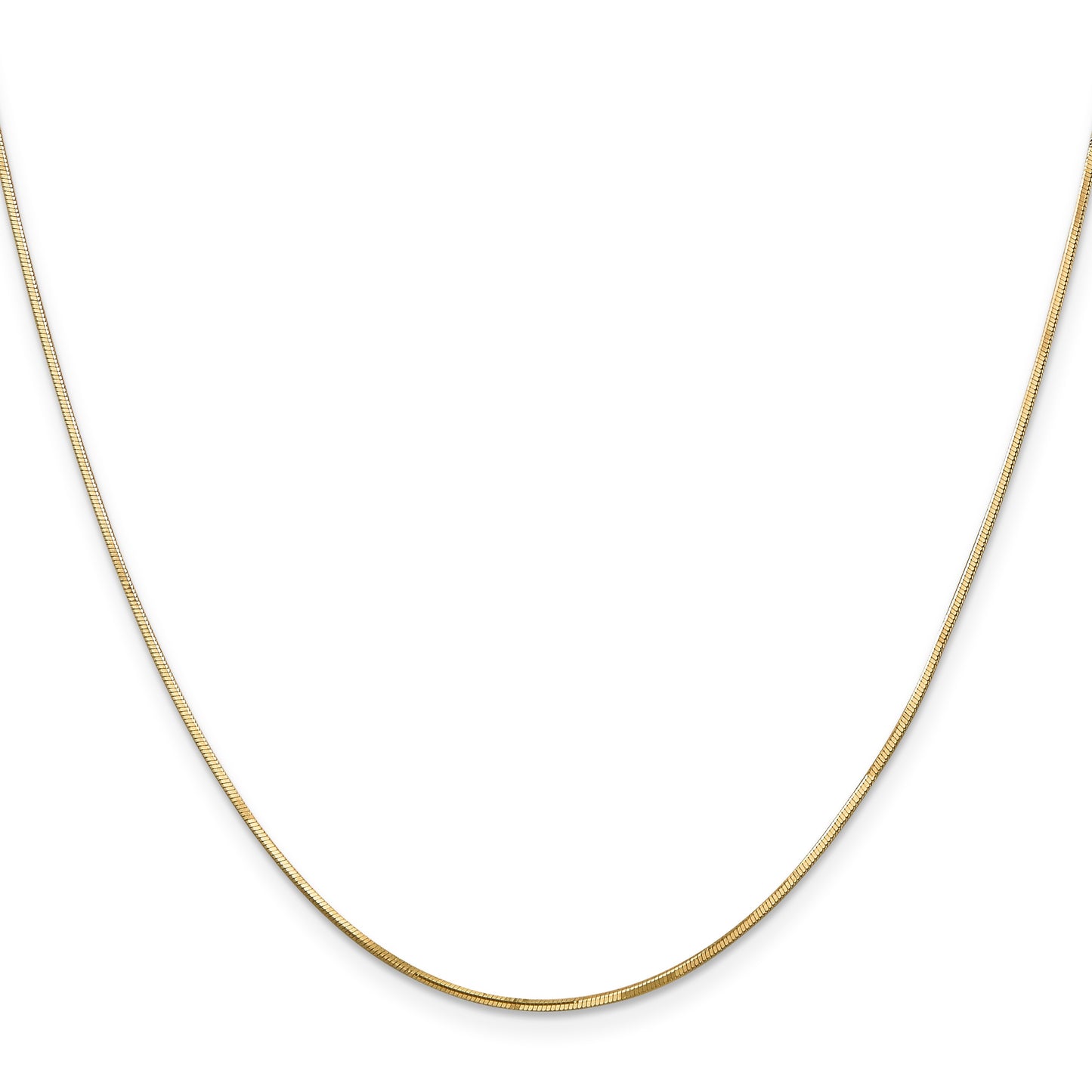 14K 24 inch .9mm Octagonal Snake with Lobster Clasp Chain