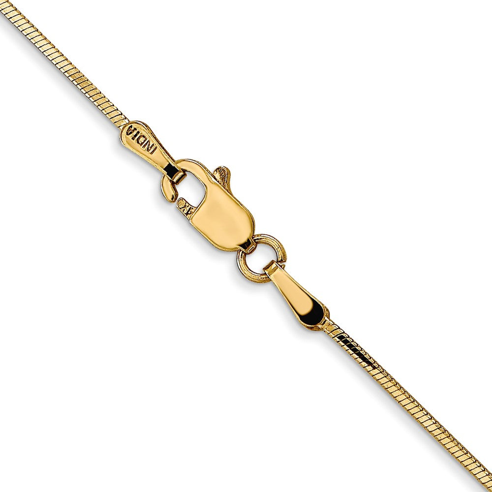 14K 18 inch .9mm Octagonal Snake with Lobster Clasp Chain