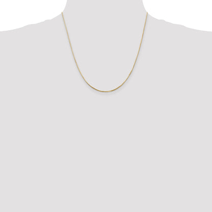 14K 20 inch .9mm Octagonal Snake with Lobster Clasp Chain