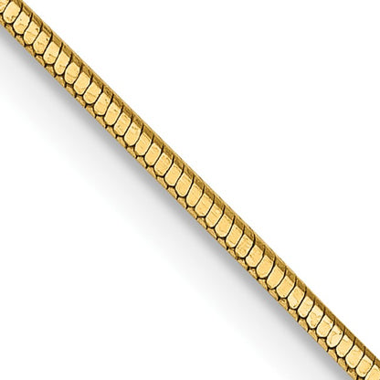 14K 24 inch .9mm Octagonal Snake with Lobster Clasp Chain