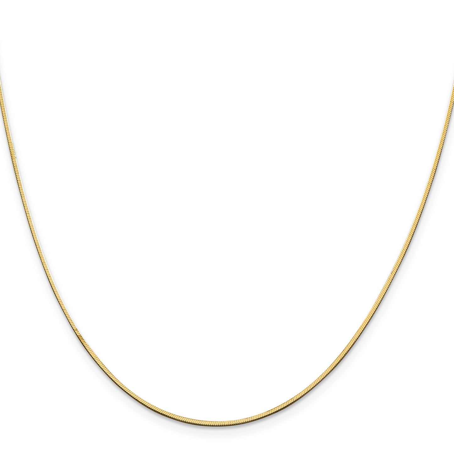 14K 16 inch 1mm Octagonal Snake with Lobster Clasp Chain