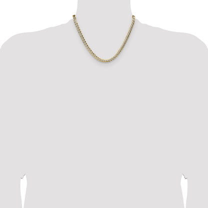 14k 5.9mm Lightweight Pav� Flat Cuban Chain
