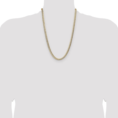 14k 5.9mm Lightweight Pav� Flat Cuban Chain