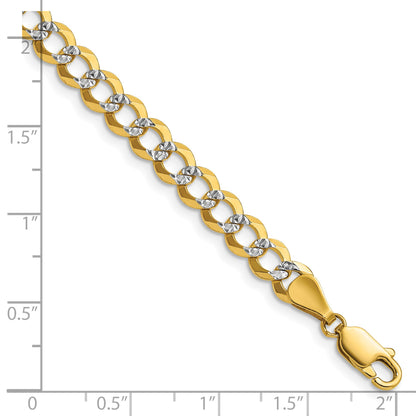 14k 5.9mm Lightweight Pav� Flat Cuban Chain