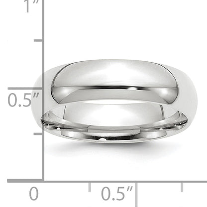 Platinum 6mm Comfort-Fit Wedding Band Size 6.5