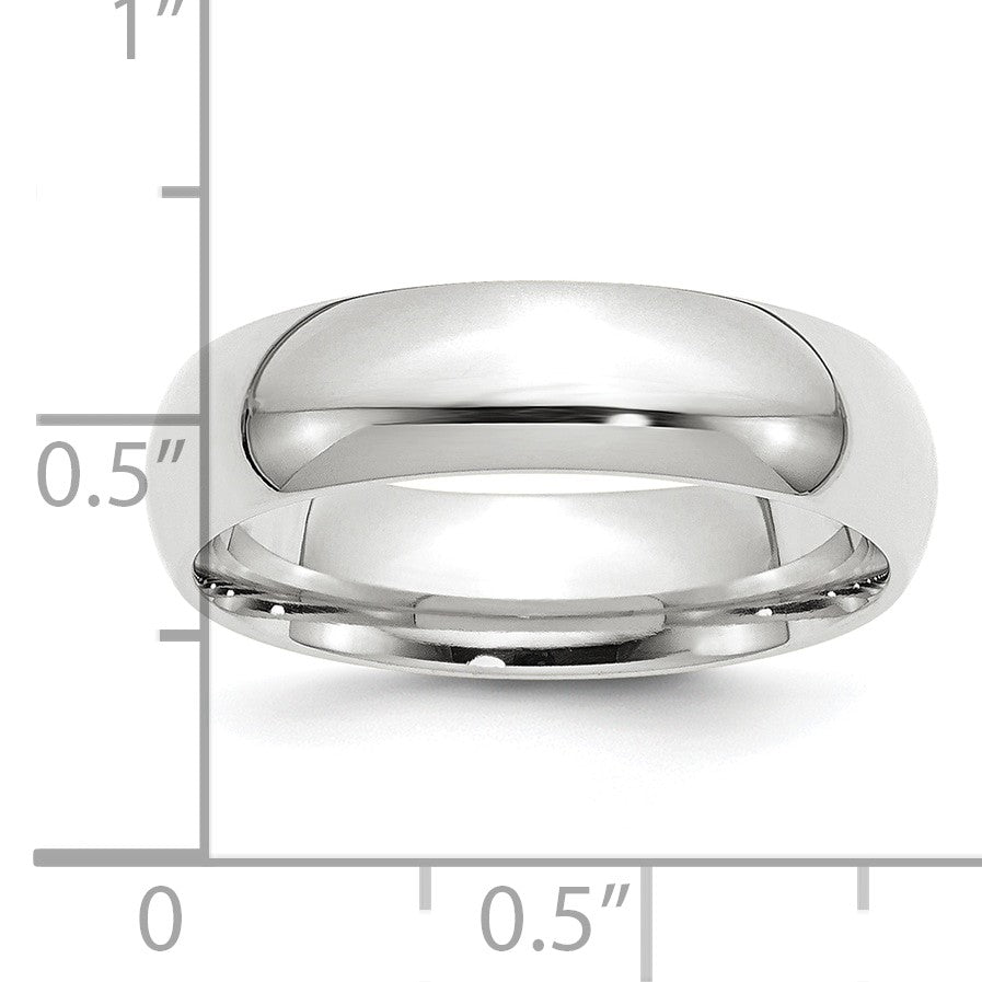 Platinum 6mm Comfort-Fit Wedding Band Size 5