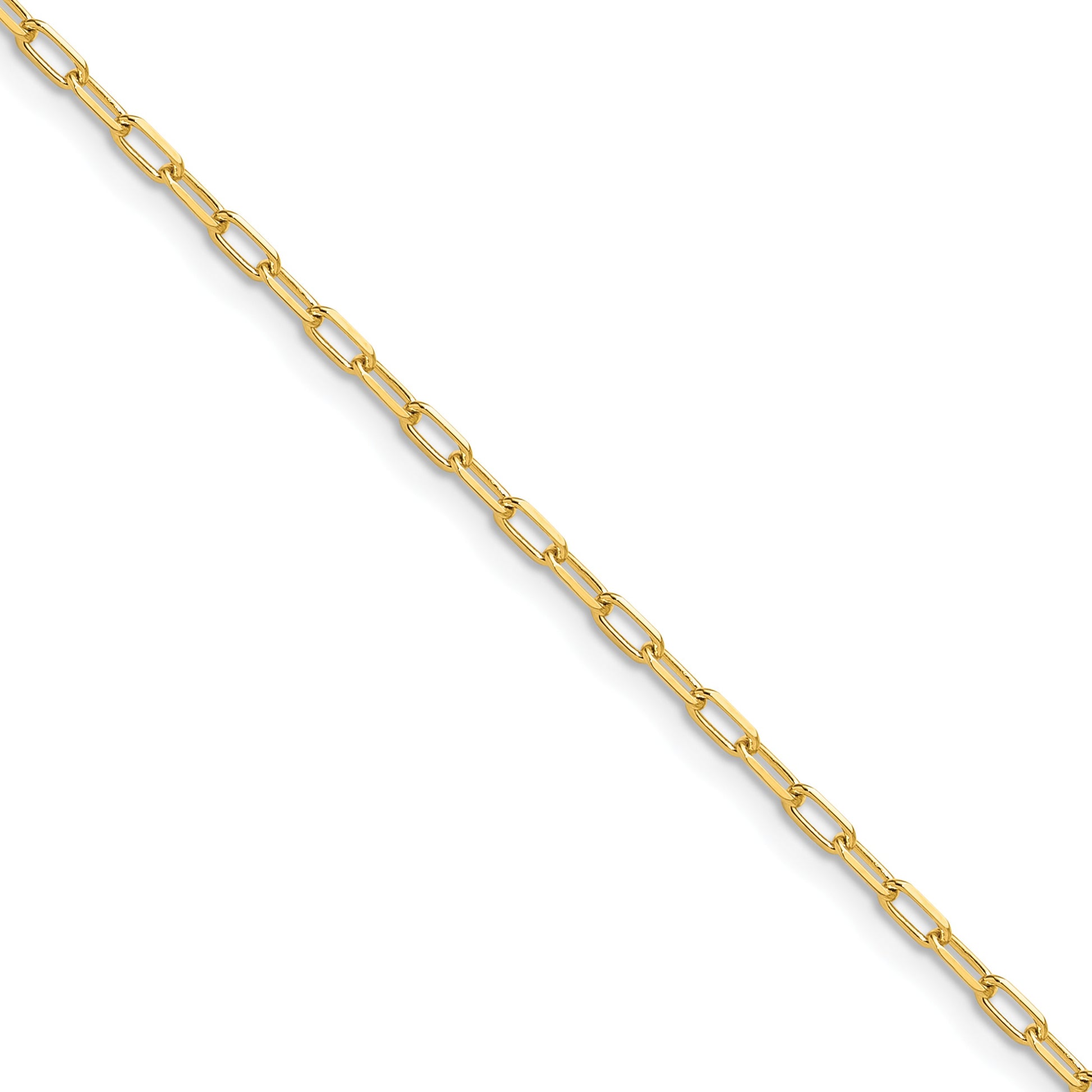 14k 2.2mm Solid Beveled D/C Paperclip Chain (100 inch Spool)