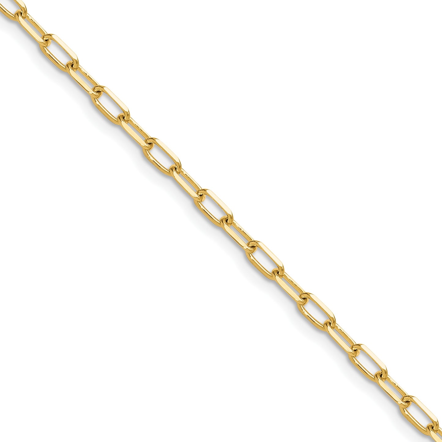 14k 3.0mm Solid Beveled D/C Paperclip Chain (100 inch Spool)