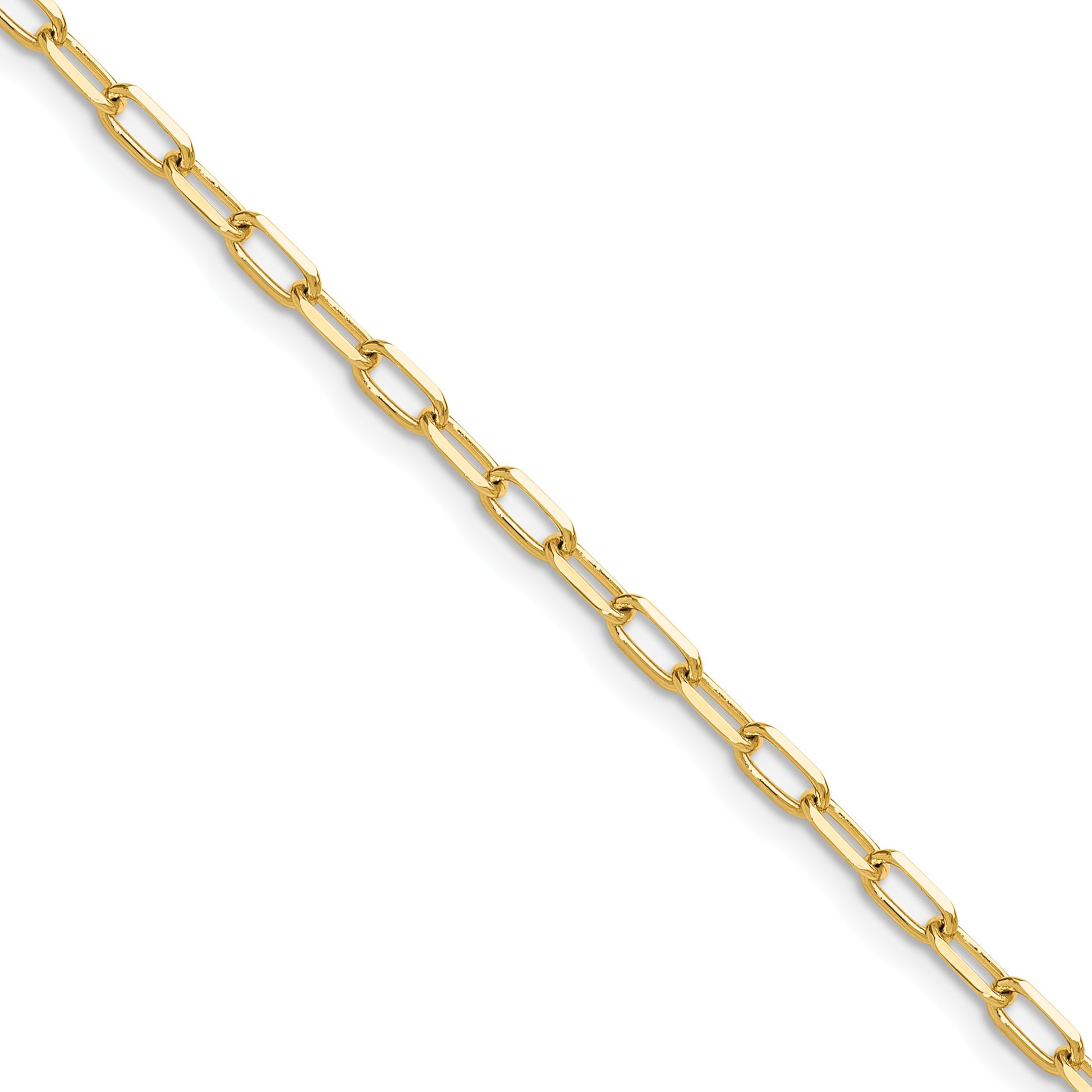 14k 3.0mm Solid Beveled D/C Paperclip Chain (100 inch Spool)