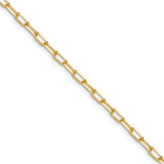 14k 3.0mm Solid Beveled D/C Paperclip Chain (100 inch Spool)