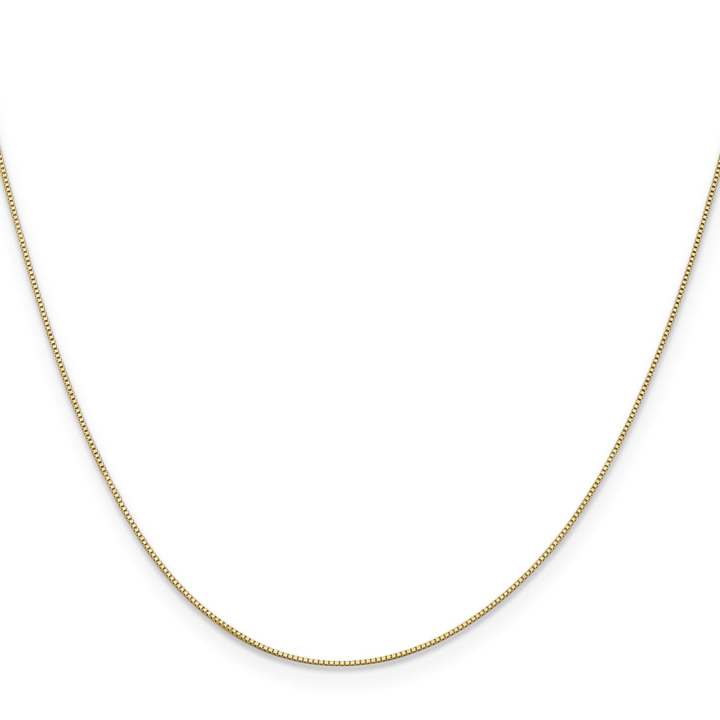 14K 13 inch .5mm Box with Spring Ring Clasp Chain