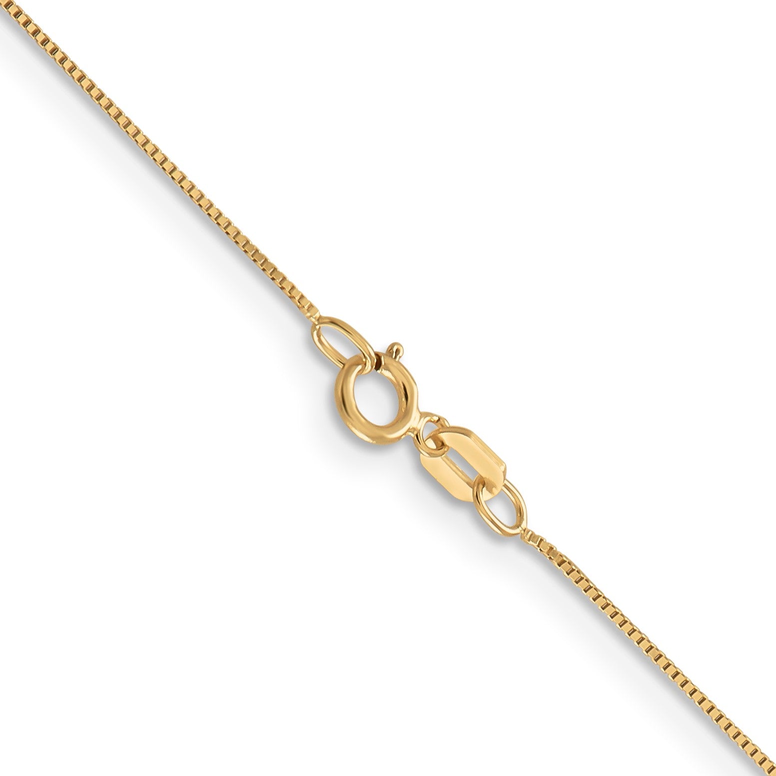14K 26 inch .5mm Box with Spring Ring Clasp Chain