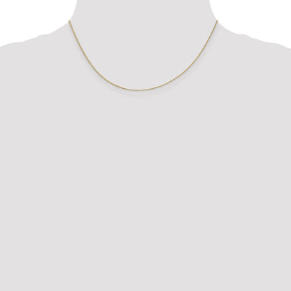 14K 16 inch .5mm Box with Spring Ring Clasp Chain