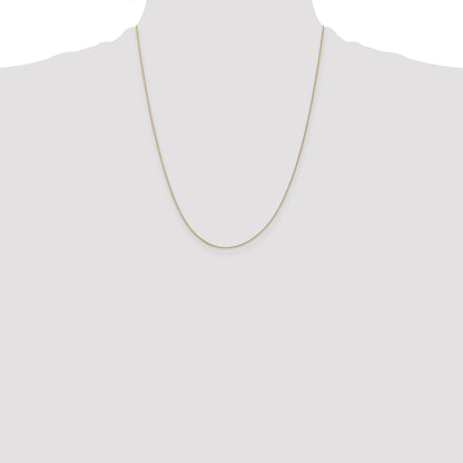 14K 22 inch .5mm Box with Spring Ring Clasp Chain