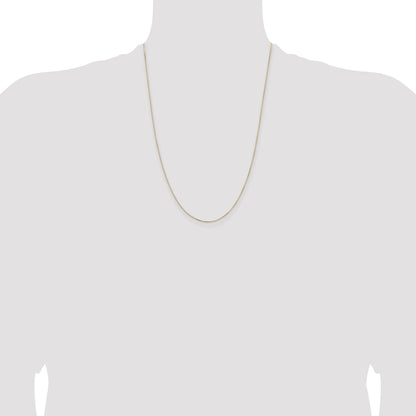 14K 24 inch .5mm Box with Spring Ring Clasp Chain