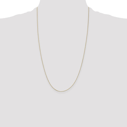 14K 26 inch .5mm Box with Spring Ring Clasp Chain