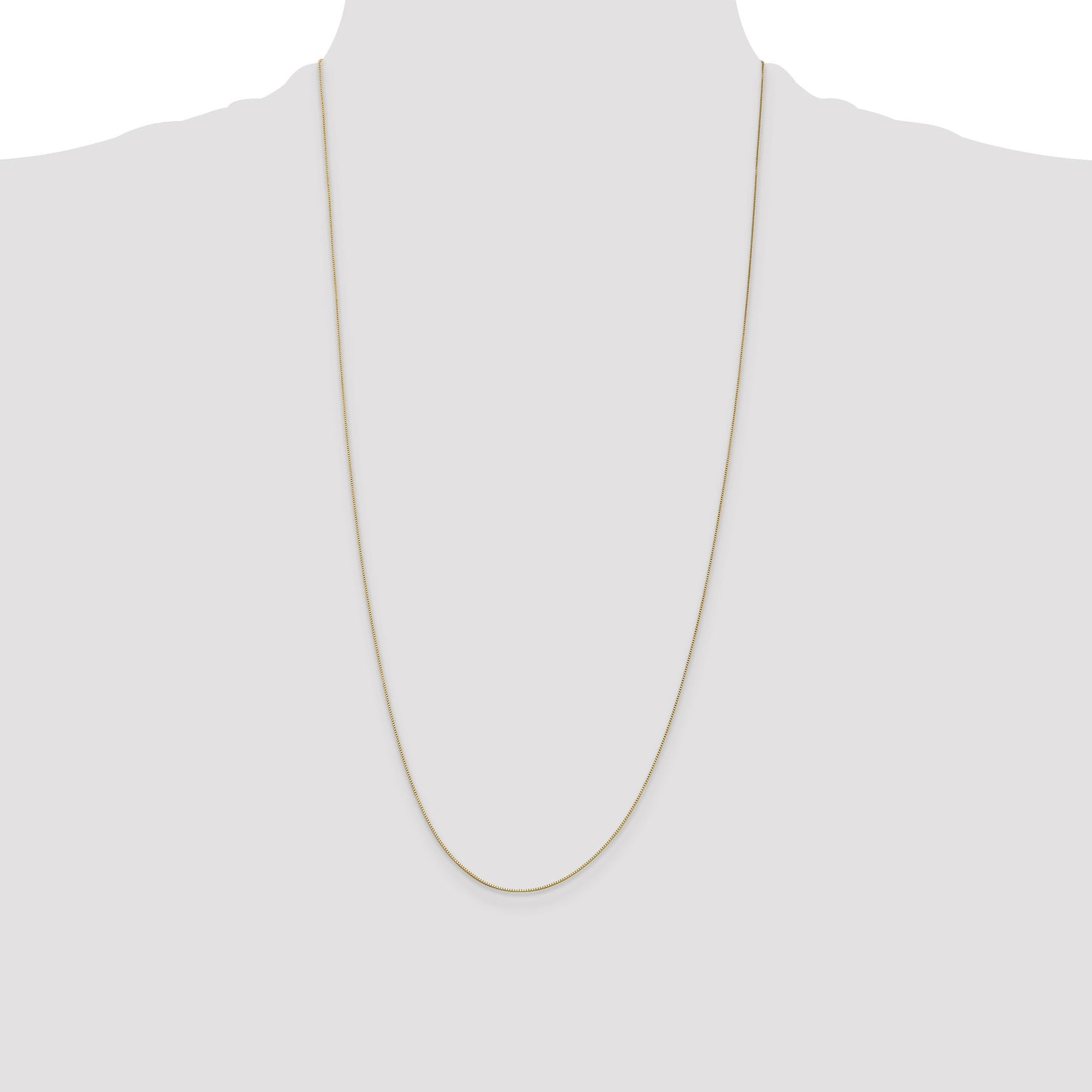14K 28 inch .5mm Box with Spring Ring Clasp Chain