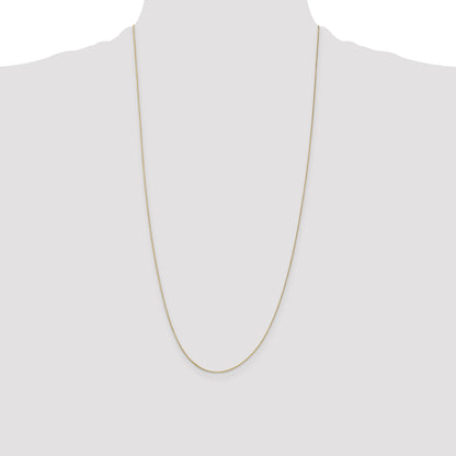 14K 28 inch .5mm Box with Spring Ring Clasp Chain